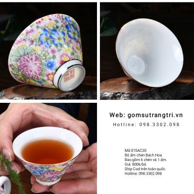 Ấm chén Bách Hoa Hàng Nhật